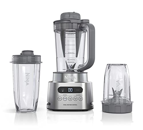 Ninja SS151 TWISTi Blender DUO, High-Speed 1600 WP Smoothie Maker & Nutrient Extractor* 5 Functions Smoothie, Spreads & More, smartTORQUE, 34-oz. Pitcher & (2) To-Go Cups, Gray - PUF HOUSE